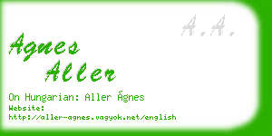agnes aller business card