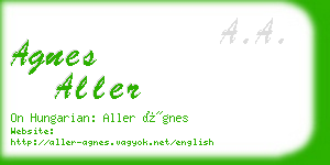 agnes aller business card